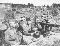 Polish defences at Miłosna, near Warsaw.