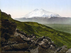 Mount Elbrus, the highest mountain in Europe.