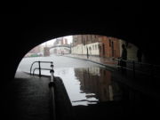 A canal tunnel, looking towards Gas Street Basin, in Birmingham city centre