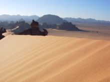 Desert landscape in Southern Libya; 90% of the country is desert