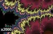 Mandelbrot Zoomed 2000x 