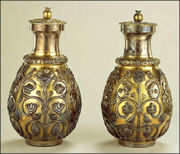 Sassanid silver-gilt vessels, 5th–7th century.