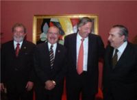 Current and Former Presidents of Brazil and Argentina on the twentieth anniversary of the Mercosur, including the first President of the current Democratic Period of Argentina, Raúl Alfonsín.