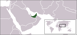 Location of United Arab Emirates