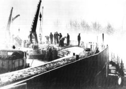 East German construction workers building the Berlin Wall, 20 November 1961.