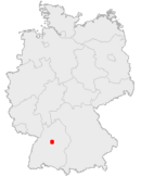 Location of Stuttgart in Germany