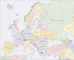 Europe countries in local languages.