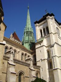 St. Pierre Cathedral in Geneva's Old Town