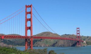 California's most famous bridge, the Golden Gate Bridge