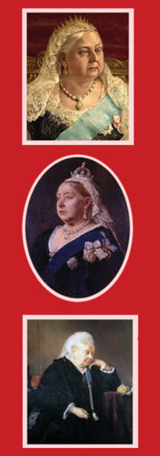 Portraits of Queen Victoria from (top to bottom) 1897, 1890 and 1899