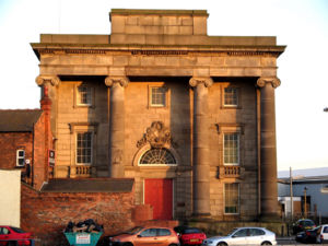 Curzon Street railway station from the front.