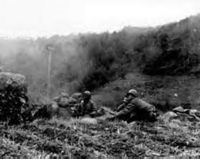 Company "C" of the 65th Infantry on patrol