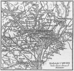 1888 German map of Washington, D.C.