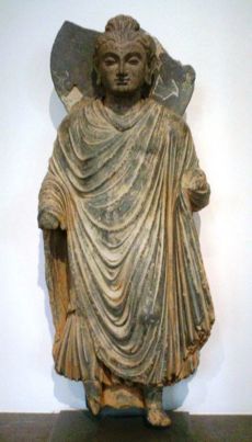 Standing Buddha, ancient region of Gandhara, northern Pakistan, 1st century AD.