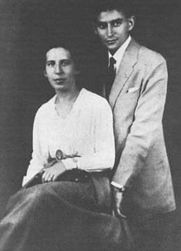 Kafka with Felice Bauer in 1917.