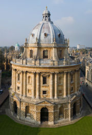 The Radcliffe Camera of Oxford University in Oxfordshire, England.