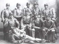 Group of Norwegian soldiers armed with the Jarmann M1884. Uniforms suggest photograph dates from the late 1880s.