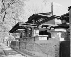 Wright's home in Oak Park, Illinois