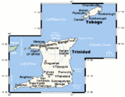 Map of Trinidad and Tobago