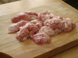 Pork brain, ready to be cooked