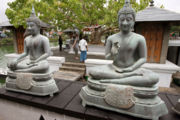 Buddha's statue inside the Seema Malakaya Temple