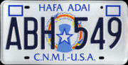 Current Northern Mariana Islands license plate.