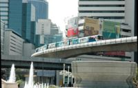 Skytrain approaching Sala Daeng Station