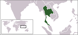 Location of Thailand