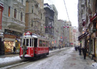 Winters are usually snowy in Istanbul