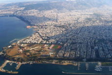 Thessaloniki is Greece's second largest city and a major economic, industrial, commercial and cultural center. Here, an aerial view of the city's eastern districts.