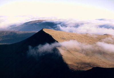 The Brecon Beacons National Park, looking from the highest point of Pen Y Fan (886�m/2907�feet) to Cribyn (795�m/2608�feet).