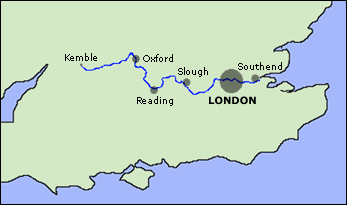 Map of the River Thames