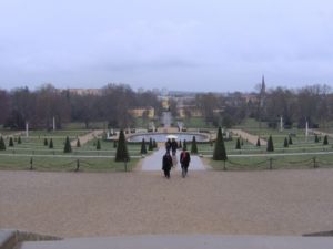 The terrace gardens, looking down from the palace, towards the park.