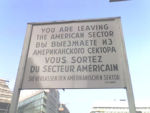 The Cold War border sign at Checkpoint Charlie 