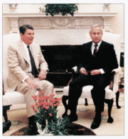 President Ronald Reagan and Soviet double agent Oleg Gordievsky