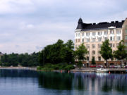 The view across summertime Kaisaniemenlahti.