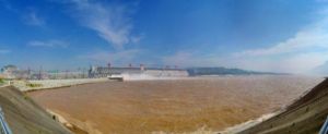 Three Gorges Dam, downstream side, 26 July, 2004