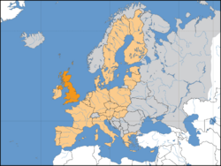 Location of the United Kingdom