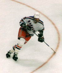 Wayne Gretzky in a New York Rangers uniform in 1997