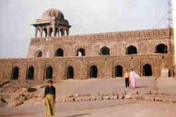 Rani Rupmati Pavilion at Mandu, built by Miyan Bayezid Baz Bahadur (1555–62) 