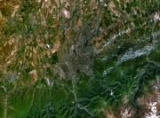 Landsat satellite photo of Almaty