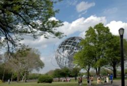 The Unisphere in Flushing Meadows Park, Queens.