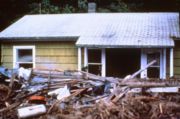 One of the 200 homes destroyed by the eruption.