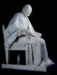 The last of Voltaire's statues by Jean-Antoine Houdon (1781).