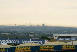 The skyline of Johannesburg as seen from Kyalami.