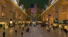 New York has the two busiest rail stations in the country; Grand Central Terminal is seen here.