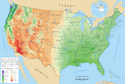 Average precipitation in the lower 48 states.