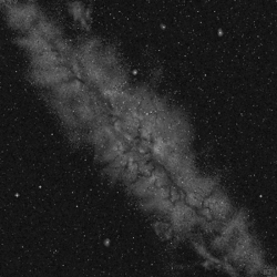 Artist sketch of the Milky Way viewed from Earth on a dark, clear night.