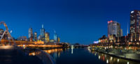 Melbourne's CBD has grown to straddle the Yarra River in three major precincts.  The northern area is Melbourne's central business district (left) and Southbank (right) pictured.