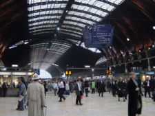 Paddington Station, one of London's main railway terminals.